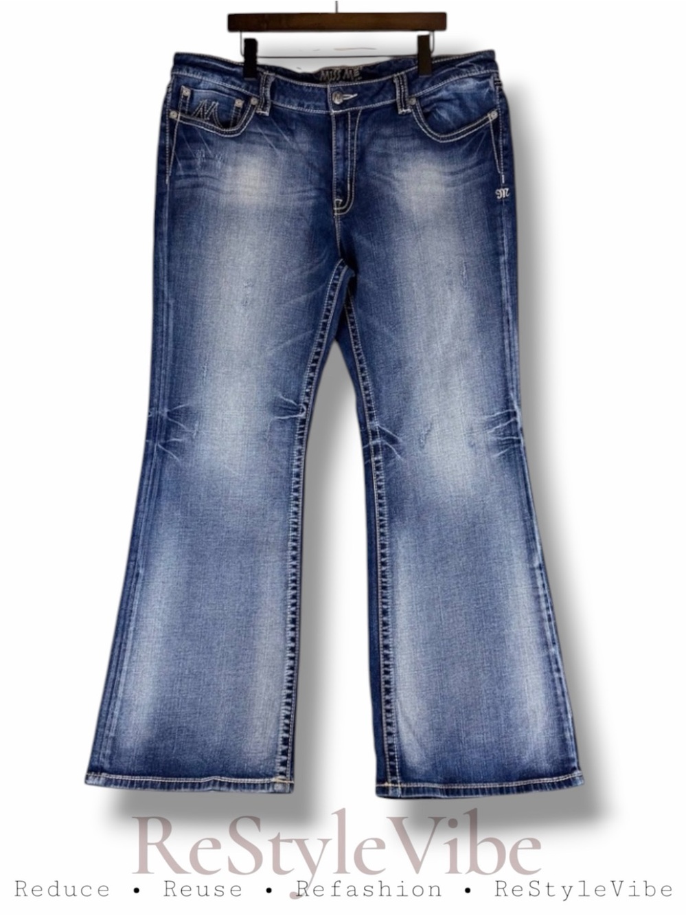 MISS ME Women’s Size 38 Denim Jeans Easy Boot Fit The M Series Style Stretch